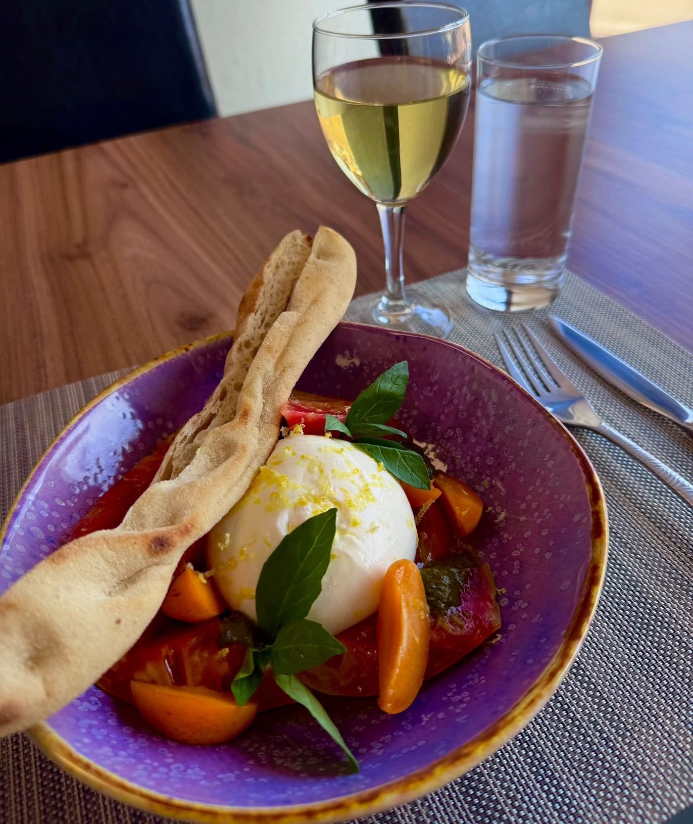 Burrata fraîche, une création du Shelby